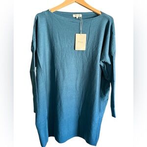 Miracle Ocean Blue Dolman Sleeves Sweater